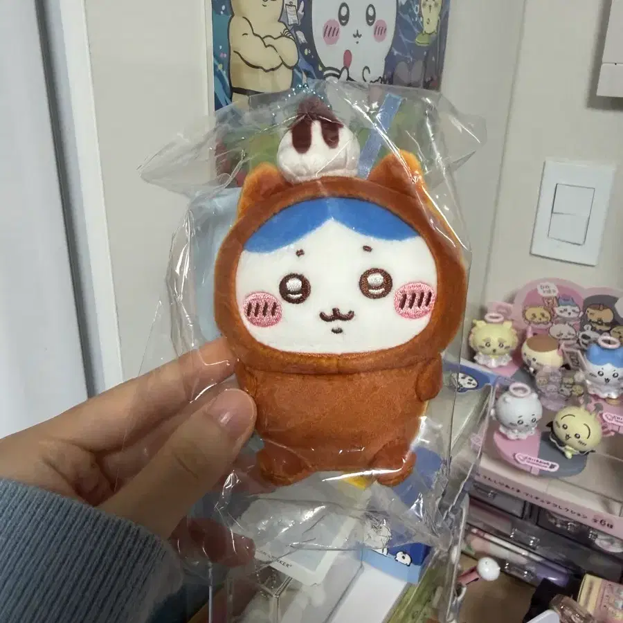 치이카와 오타루 한정 모구모구 베이비 카스테라 하치와레 마스코트 인형