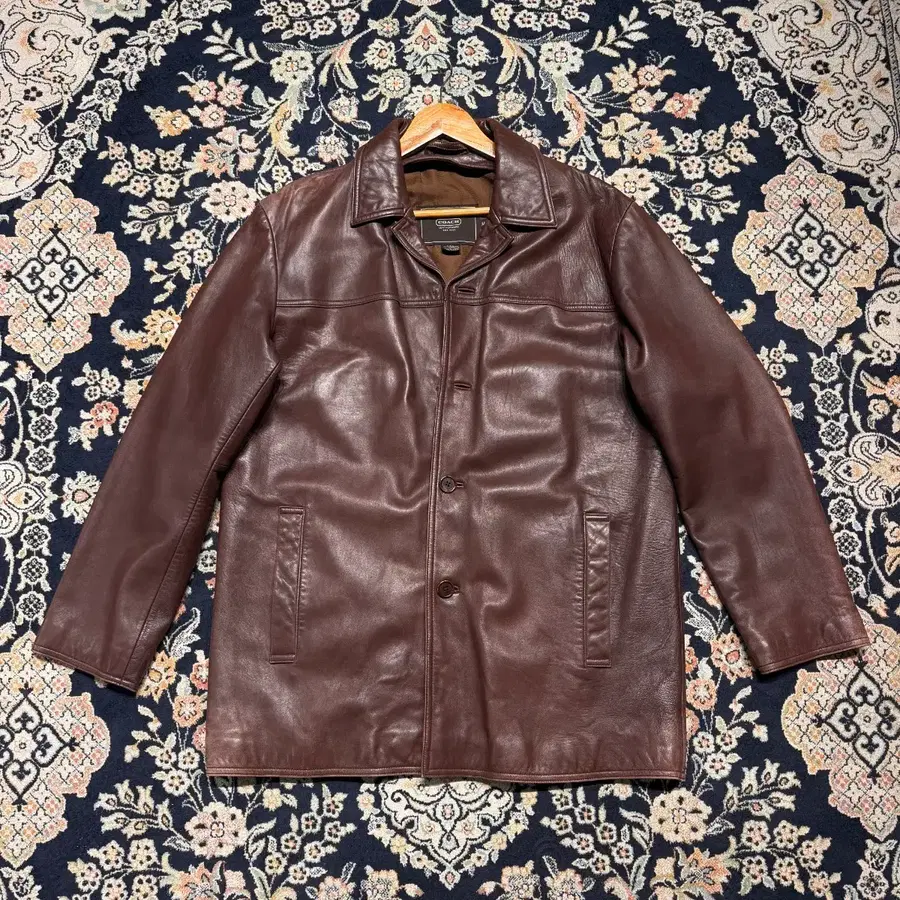Coach 코치 램스킨 레더 카 코트 M 100~105 양가죽