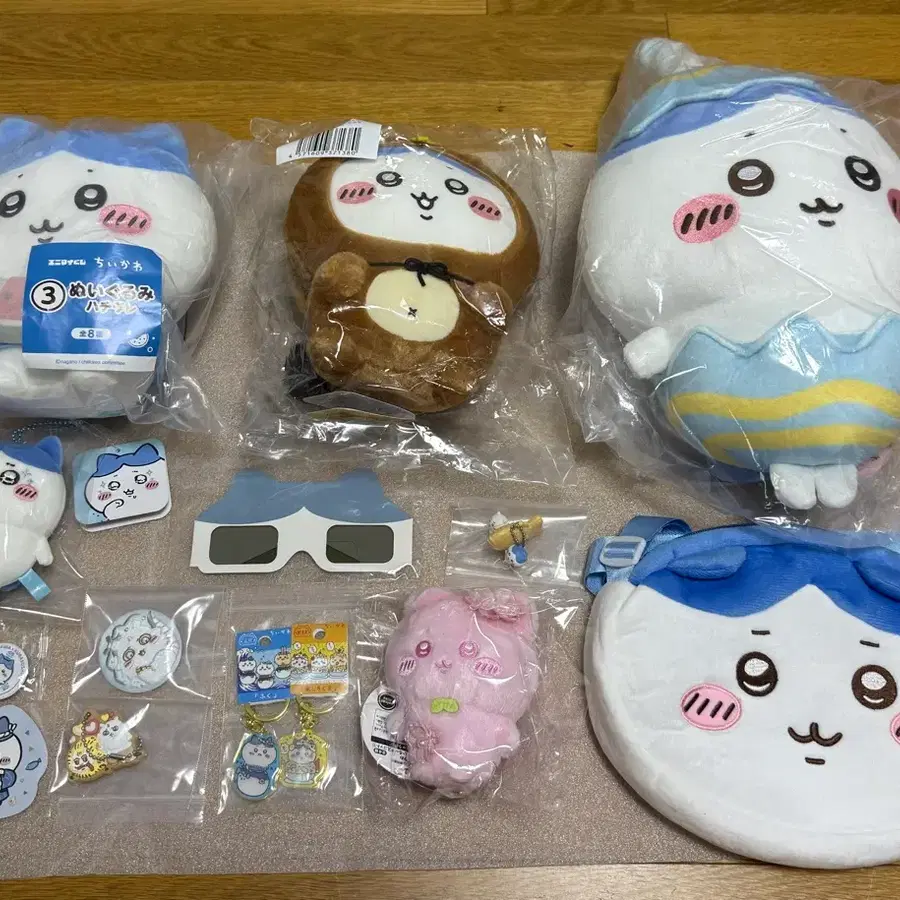 (무료배송) 치이카와 먼작귀 마스코트 인형 쿠지 하치와레세트