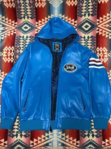 Schott 트랙 후디 자켓 블루