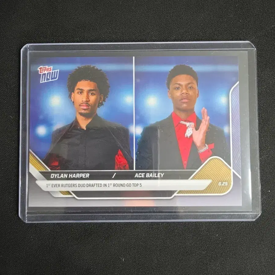 Dylan Harper / Ace Bailey RC 2025 Topps NOW ROOKIE DRAFT Rutgers Duo
