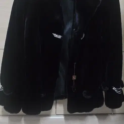 밍크 퍼 자켓 블랙