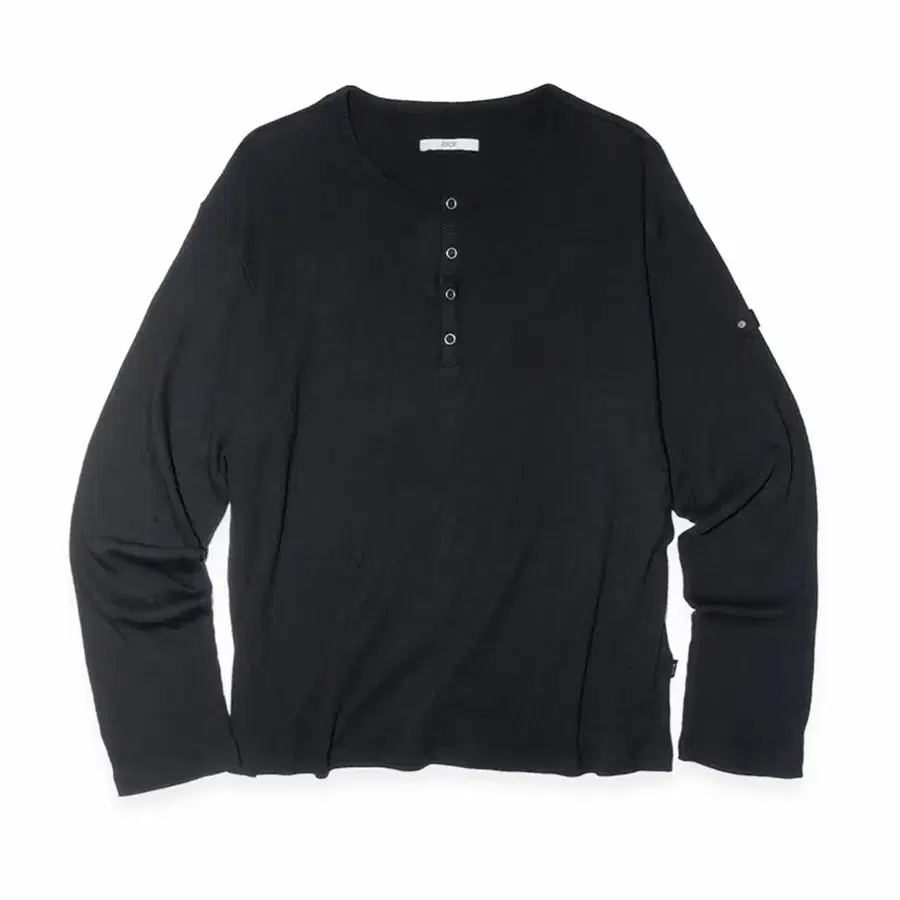 [M] ETCE Graphic Henley Neck L/S Tee (Black)