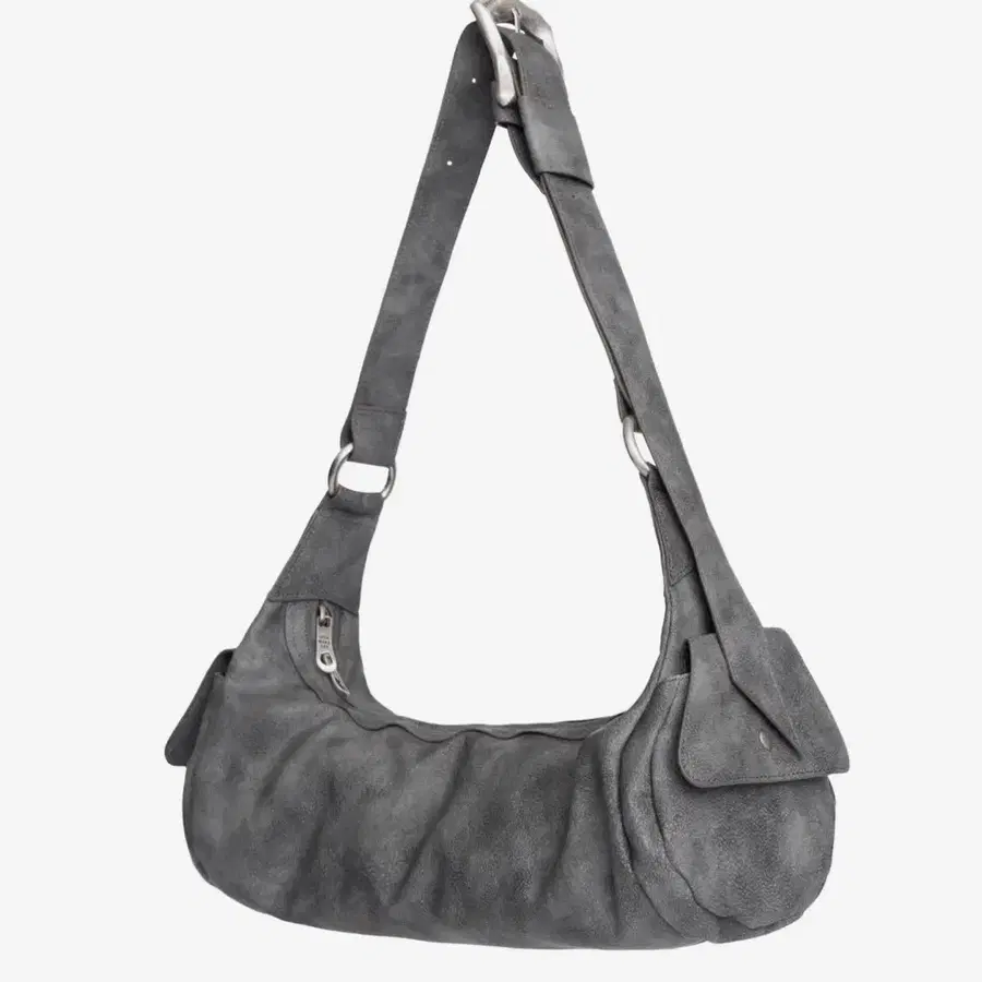 이우가마카라스 Bumpy Buckle Stone Bag (Gray)