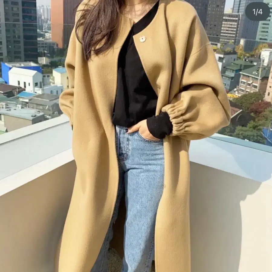 프루 서은실 울캐시 롱 코트