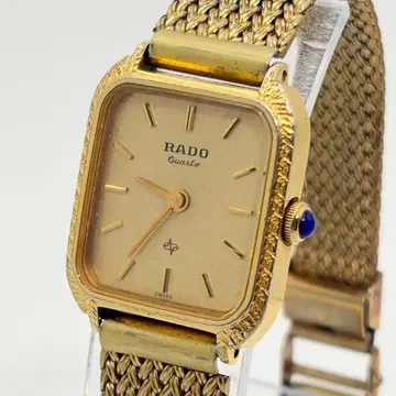 [ 작동품 ] RADO 라도 쿼츠 스퀘어 골드 다이얼 손목시계