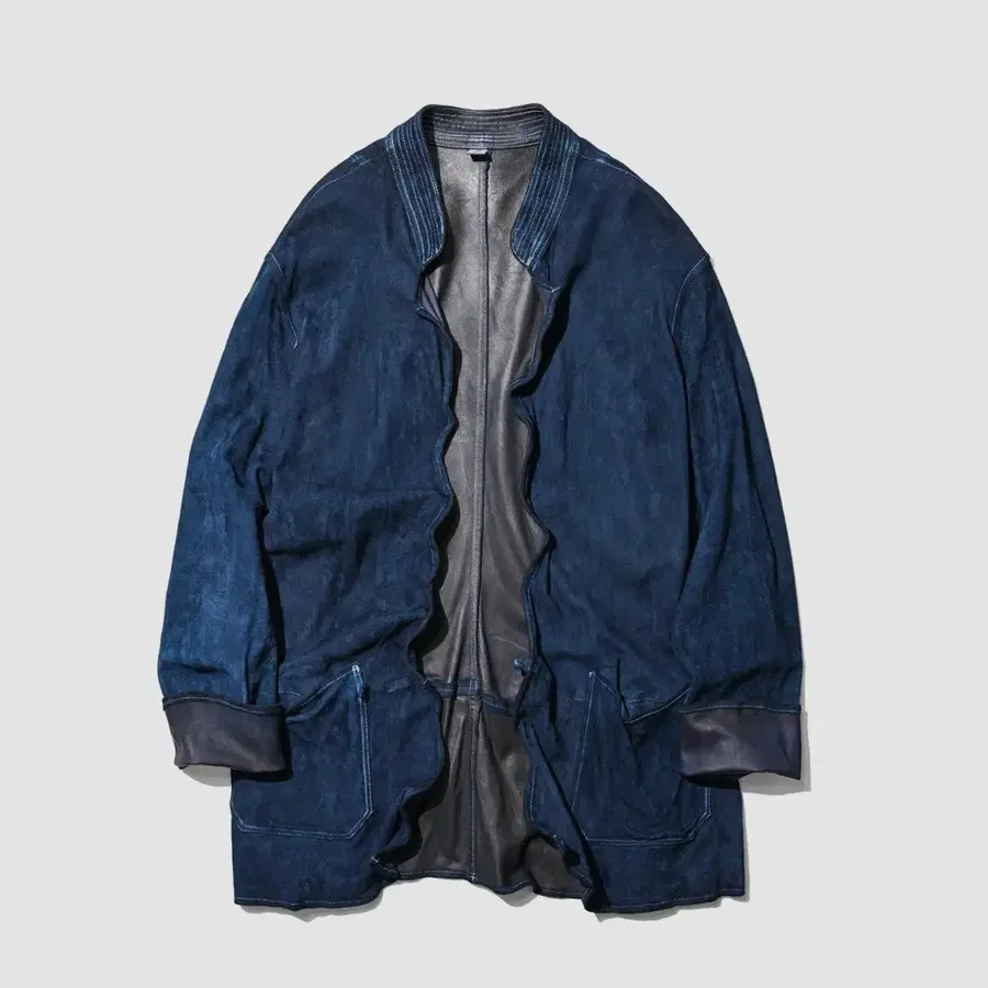barbell object 바벨 오브젝트 dyed leather jkt 인디고
