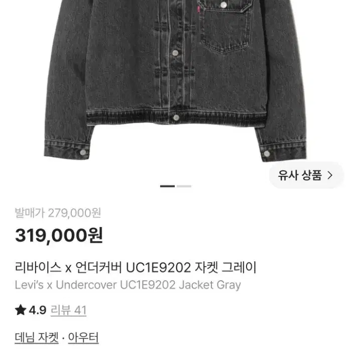 리바이스 x 언더커버 UC1E9202 자켓 그레이