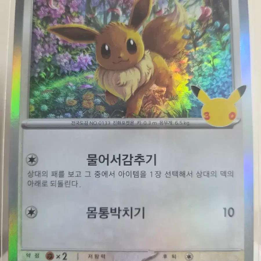 포켓몬카드 30주년 귀여운 카드