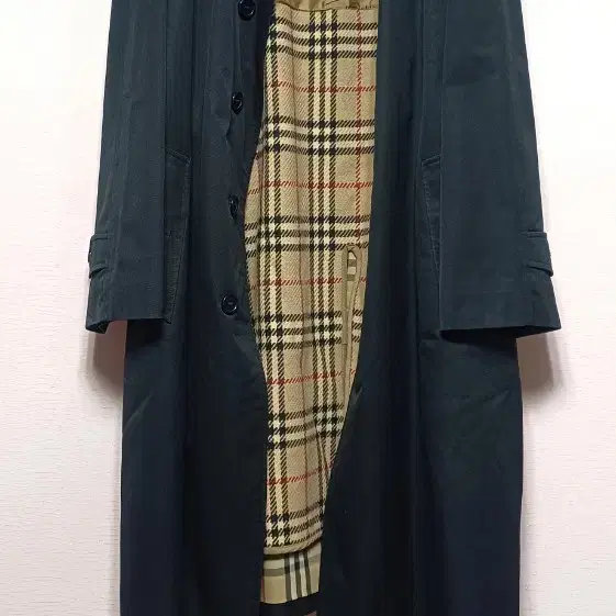 BURBERRY] 정품 버버리 런던 메이드 인 잉글랜드 울 내피 트렌치코트/맥코트 (블랙/48)