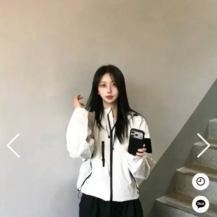 고프 패치 윈드브레이커 자켓이커자켓- 아이보리
