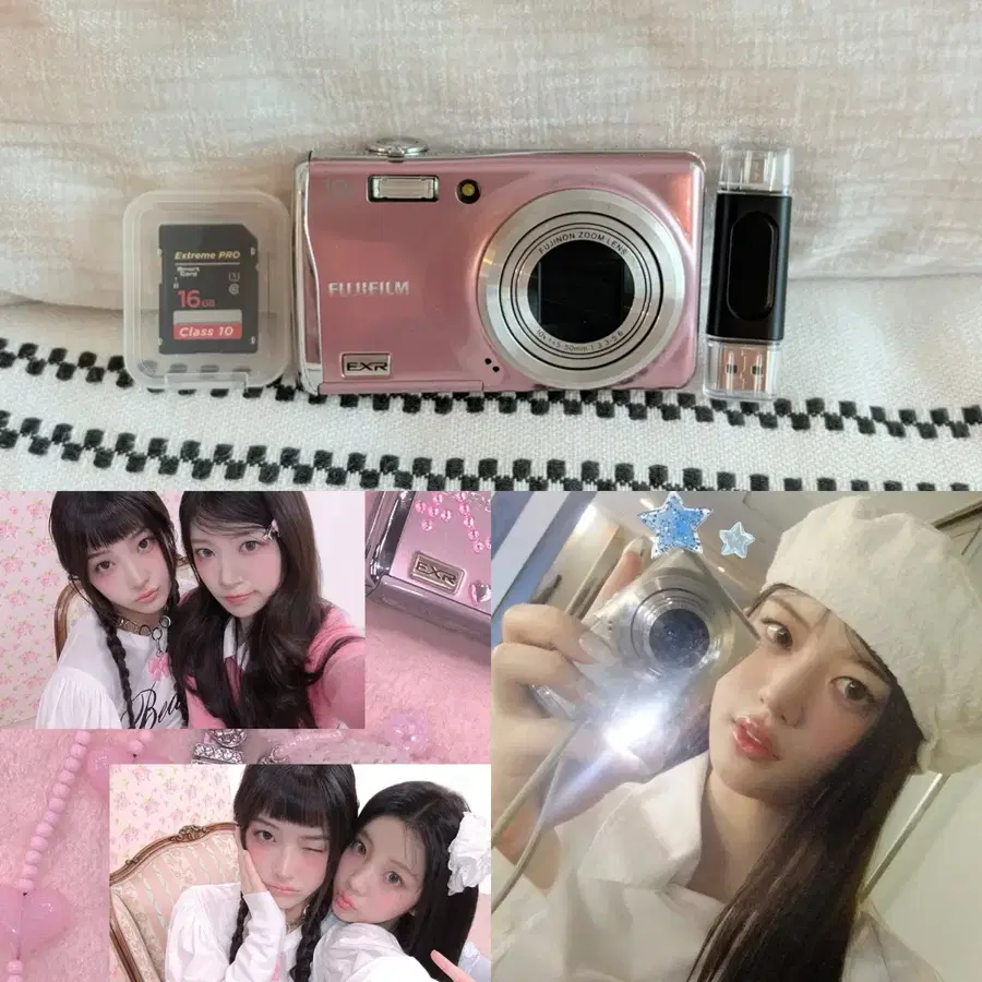후지필름 파인픽스 f70exr 핑크 디카