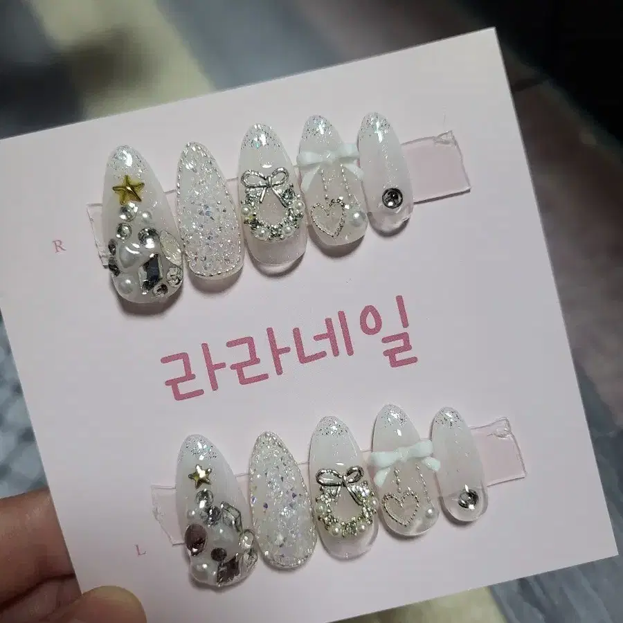 크리스마스수제네일팁