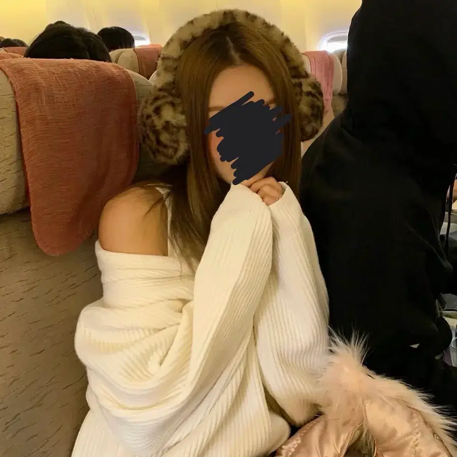 (새상품) 자라 호피 이어머프
