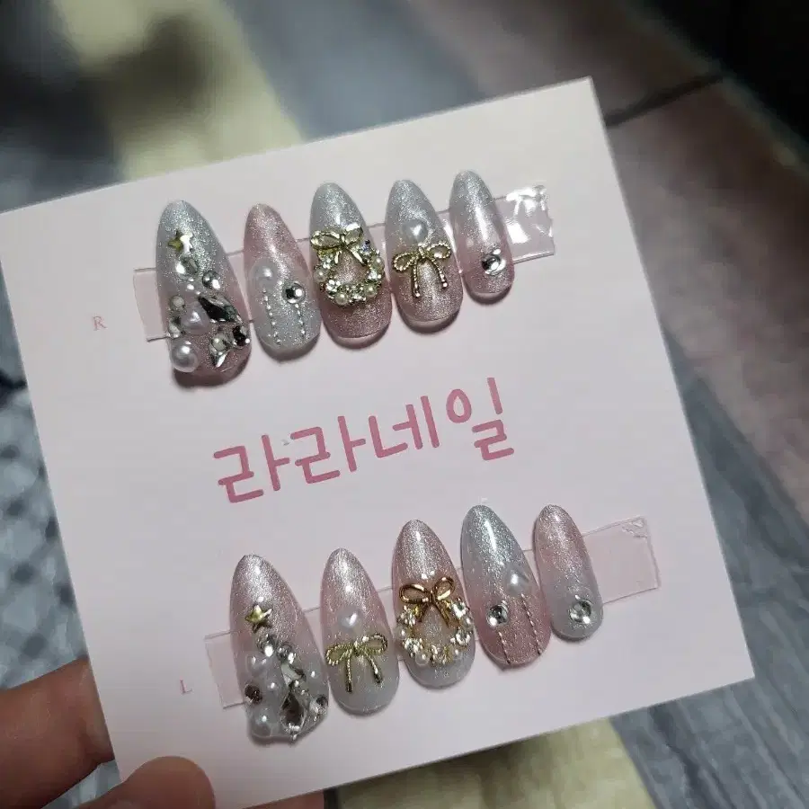 크리스마스수제네일팁
