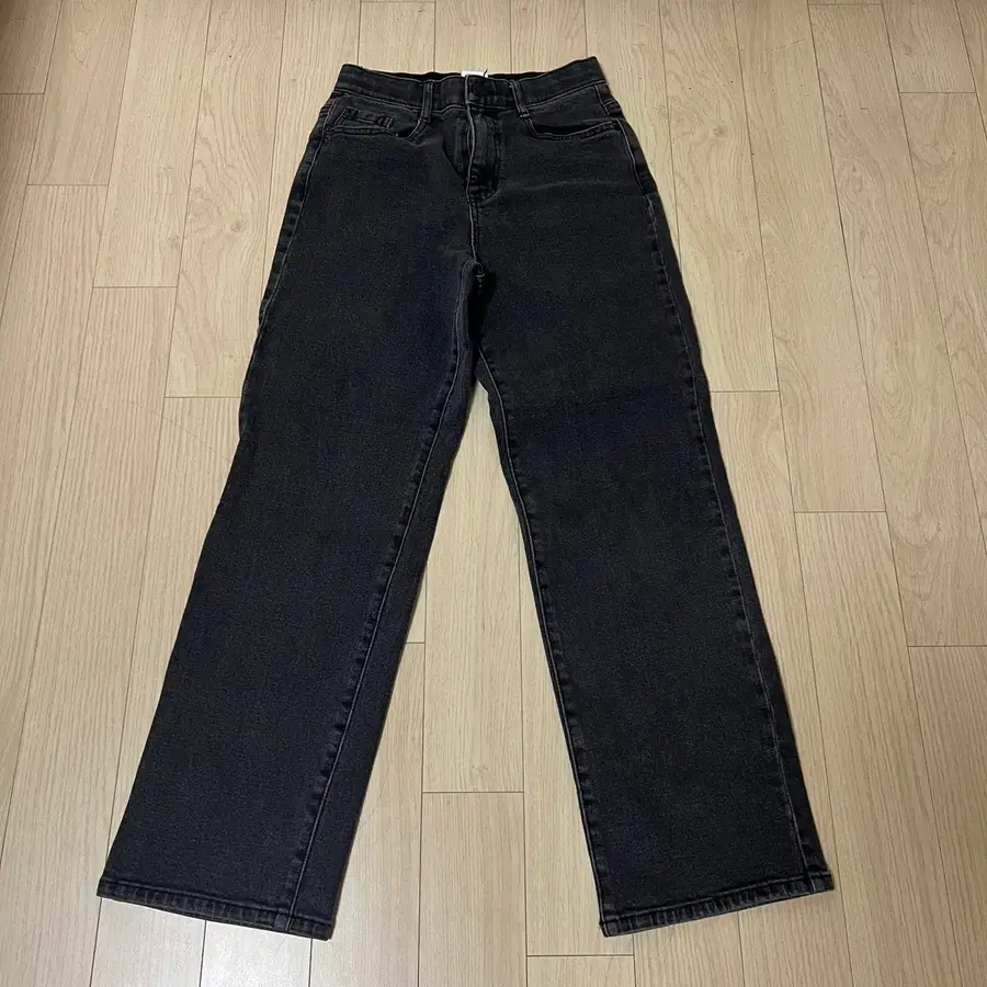 자주 검정 와이드 데님 팬츠 24
