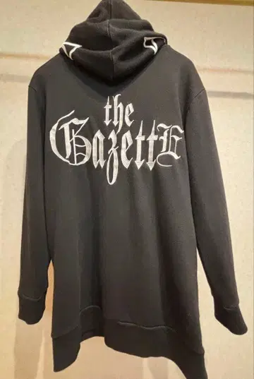 [하자품] the GazettE 로고 후드티 지퍼 BLACKMORAL