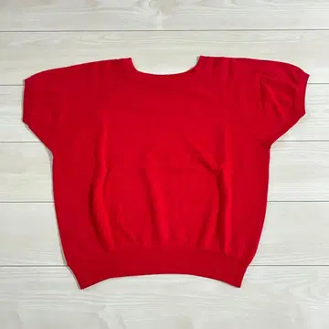 70s 80s 무지 래글런 반팔 맨투맨 레드