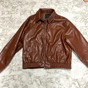 ZARA 자라 인조 가죽 봄버 자켓 블루종
