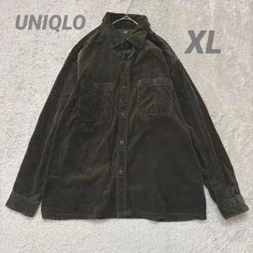 유니클로 코듀로이 워크 셔츠 코튼 100 셔츠 자켓 올리브