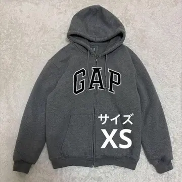 GAP 후드 집업 후드티 그레이 로고 자수 사이즈 XS 두툼함