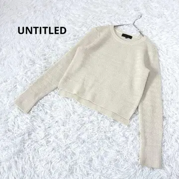 [ 언타이틀 ] 긴팔 라메 니트 스웨터 울 혼방 페미닌 M