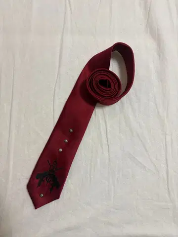 BLACK PEACE NOW 스컬 넥타이 보르도