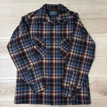 70s PENDLETON 보드 셔츠 옴브레 체크 좋은 배색