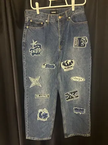 XLARGE 패치워크 데님 팬츠 34인치
