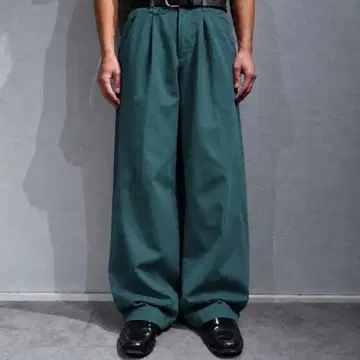 90s vintage 울 슬랙스 갱 슬랙스 와이드 팬츠 L
