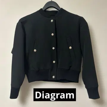Diagram 펄 버튼 가디건 블랙 사이즈 36