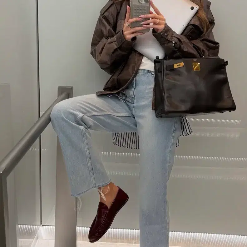 에르메스 빈티지 복스 켈리백 32 블랙 금장 사진 2