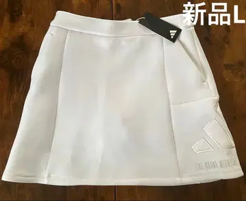 새상품 L adidas 아디다스 골프 종이상자 니트 스커트 화이트