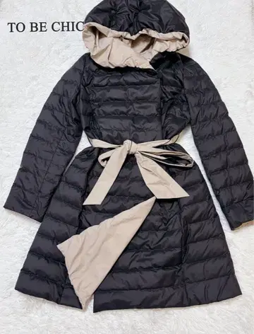 TO BE CHIC 리버서블 다운 코트 다운 블랙 핑크 베이지