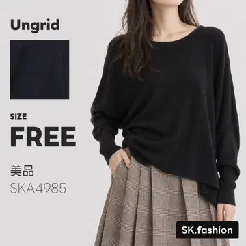 새상품급 Ungrid 상의 니트 긴팔 크루넥 돌먼 슬리브