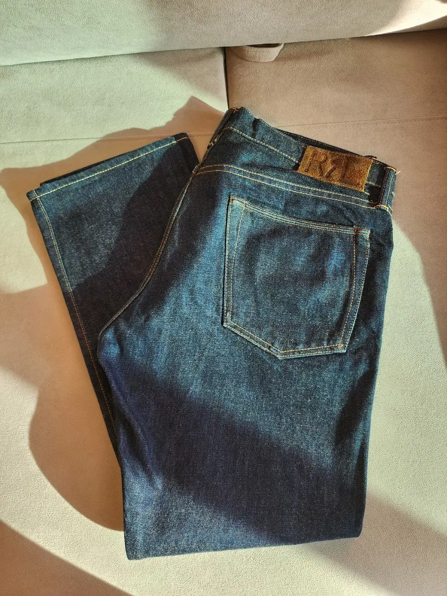 (34/Length 99) Rrl slim fit rigid denim