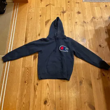 Champion 풀오버 후드티 네이비