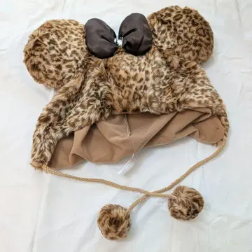 도쿄 디즈니 리조트 미니 마우스 팬 캡 레오파드 무늬