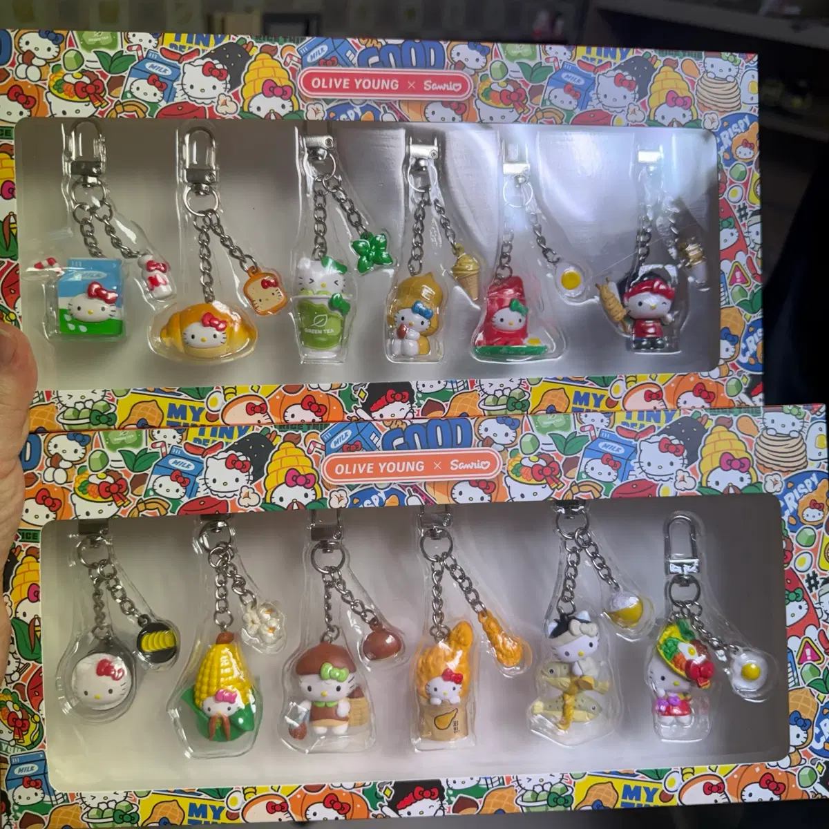 Olive Young Hello Kitty Regional Keyring Set