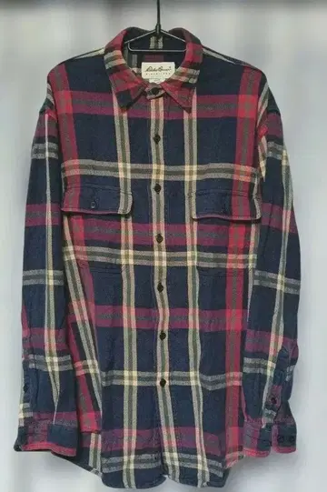 Eddie Bauer 헤비 플란넬 셔츠 긴팔 체크 무늬 에디 바우어