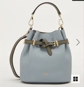 FURLA 2way 버킷백 라이트 블루 카키