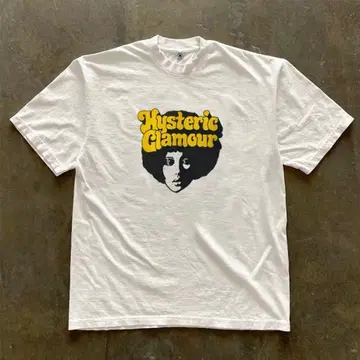 HYSTERIC GLAMOUR 프론트 프린트 T셔츠 화이트