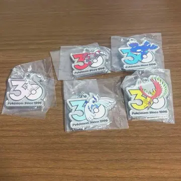 포켓몬 30주년 메탈 참 마스코트 5종 세트