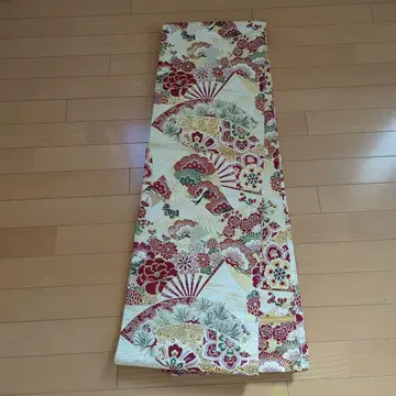 기모노 오비 꽃무늬 부채 길상 문양 고전 패턴 화장