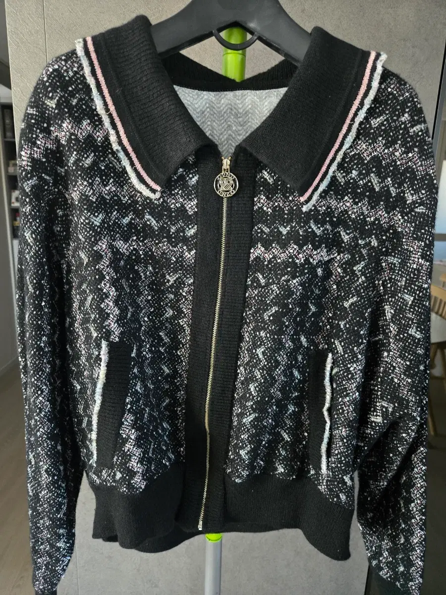 O'2nd Tweed Zip-up Cardigan