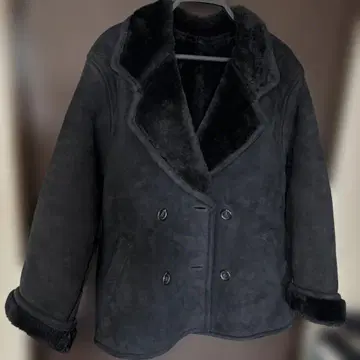 MELROSE 무스탕 코트 블랙 사이즈 3