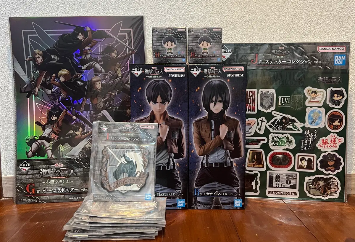 In-stock) Ichiban Kuji Attack On Titan Prize A, Prize B, Chokonoko 2 pieces, lower prizes