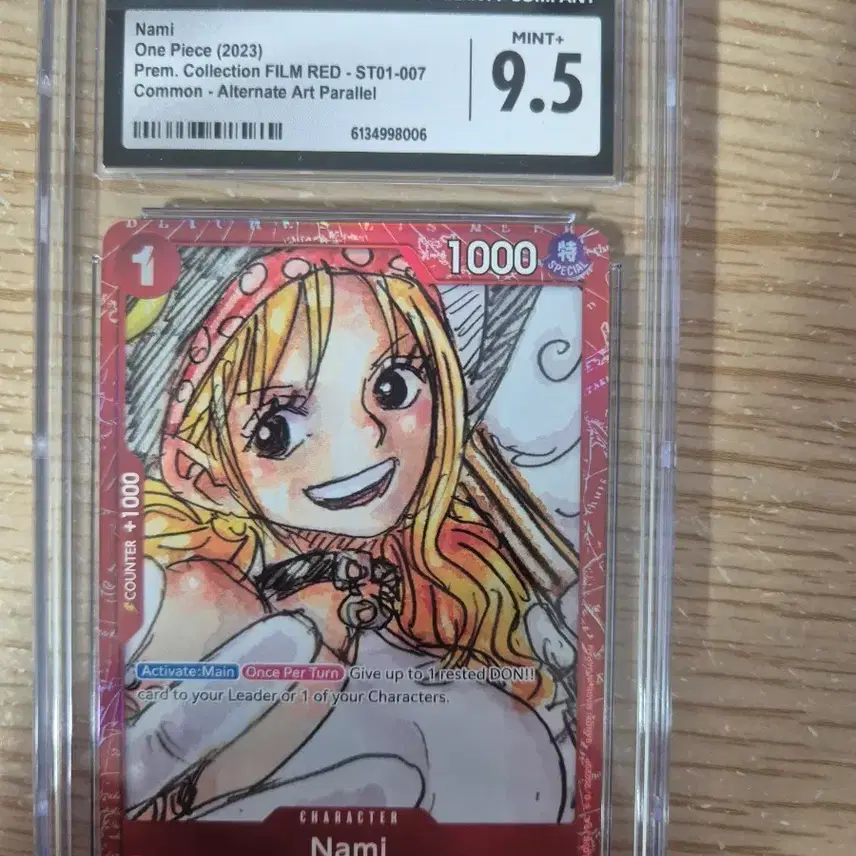 원피스(영문) 나미 cgc 9.5등급 카드 st01-007 나미 사진 1