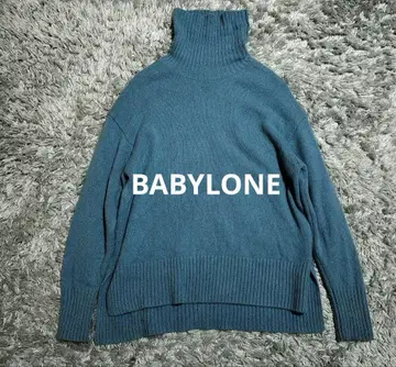 BABYLONE 바빌론 AQUA 하이넥 풀오버 캐시미어 혼방 38