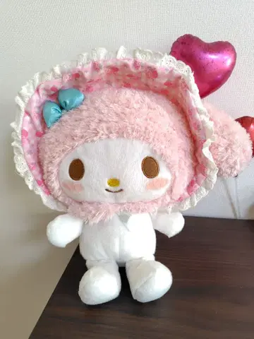 마이멜로디 봉제 인형 핑크 체크 무늬